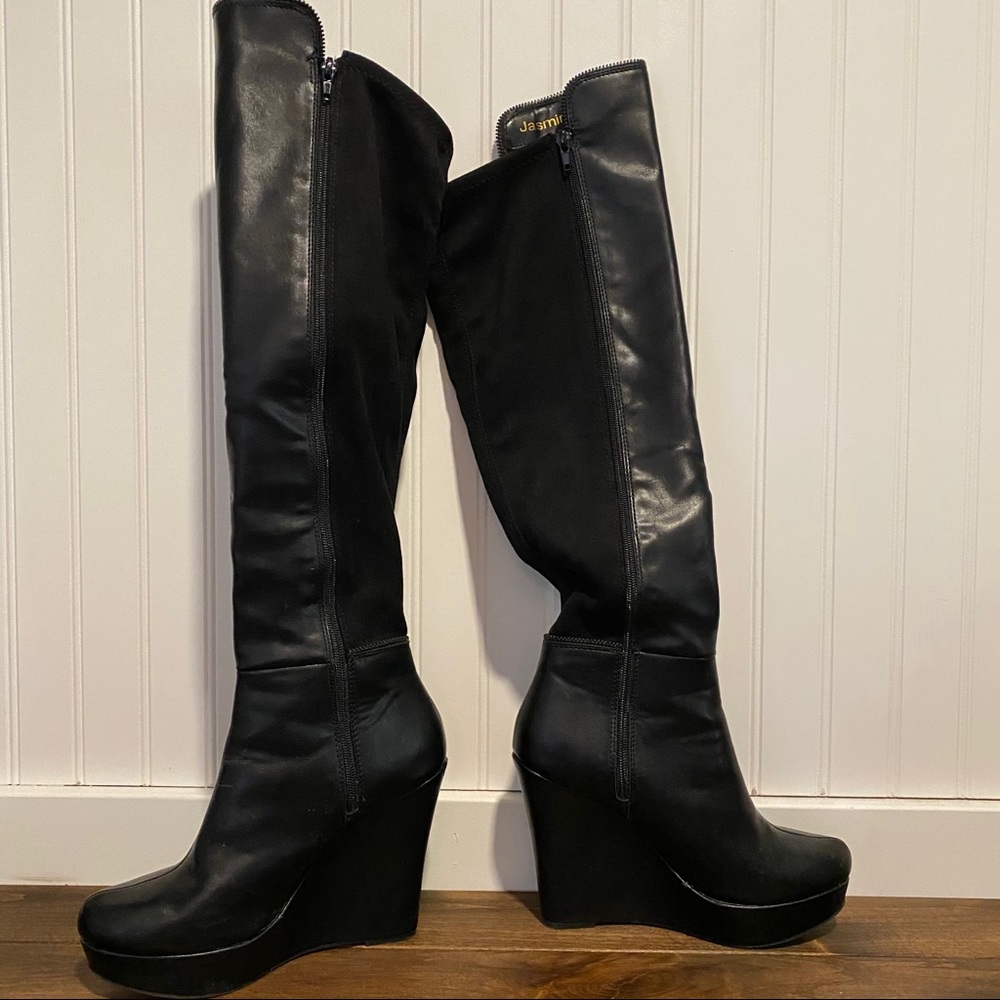 Jasmine Wedge Boot women’s size 8 knee high
